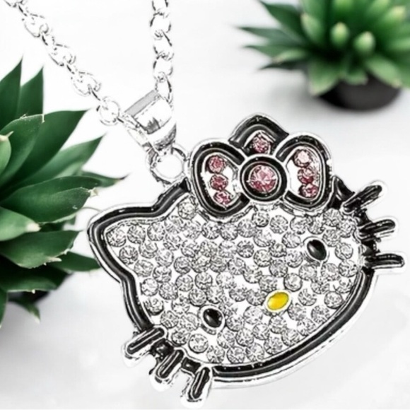Hello Kitty Rhinestone Pendant Necklace - Picture 3 of 4